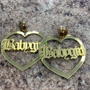 Fun 🖤 Acrylic Nameplate Earrings